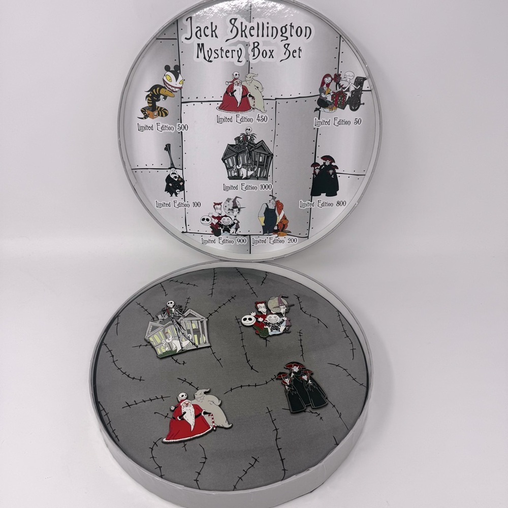 2007 Jack Skellington Mystery Box Set with limited edition pins NBC LE SET OF 4